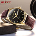 OLEVS Men's Wrist Watches Simple Luxury Analog Quartz Calendar Day Date Gift Waterproof Luminous Quartz Men Watch